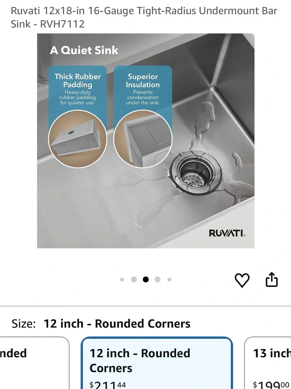 12x18-in Undermount Bar Sink in Silver Stainless Steel